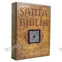 Santa Biblia Compacta Piel Elaborada Azul Con Broche - Grupo Nelson